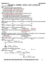 Bài tập Hóa học 11 - Chương 9 Anđêhit  Xeton - Axit cacboxylic